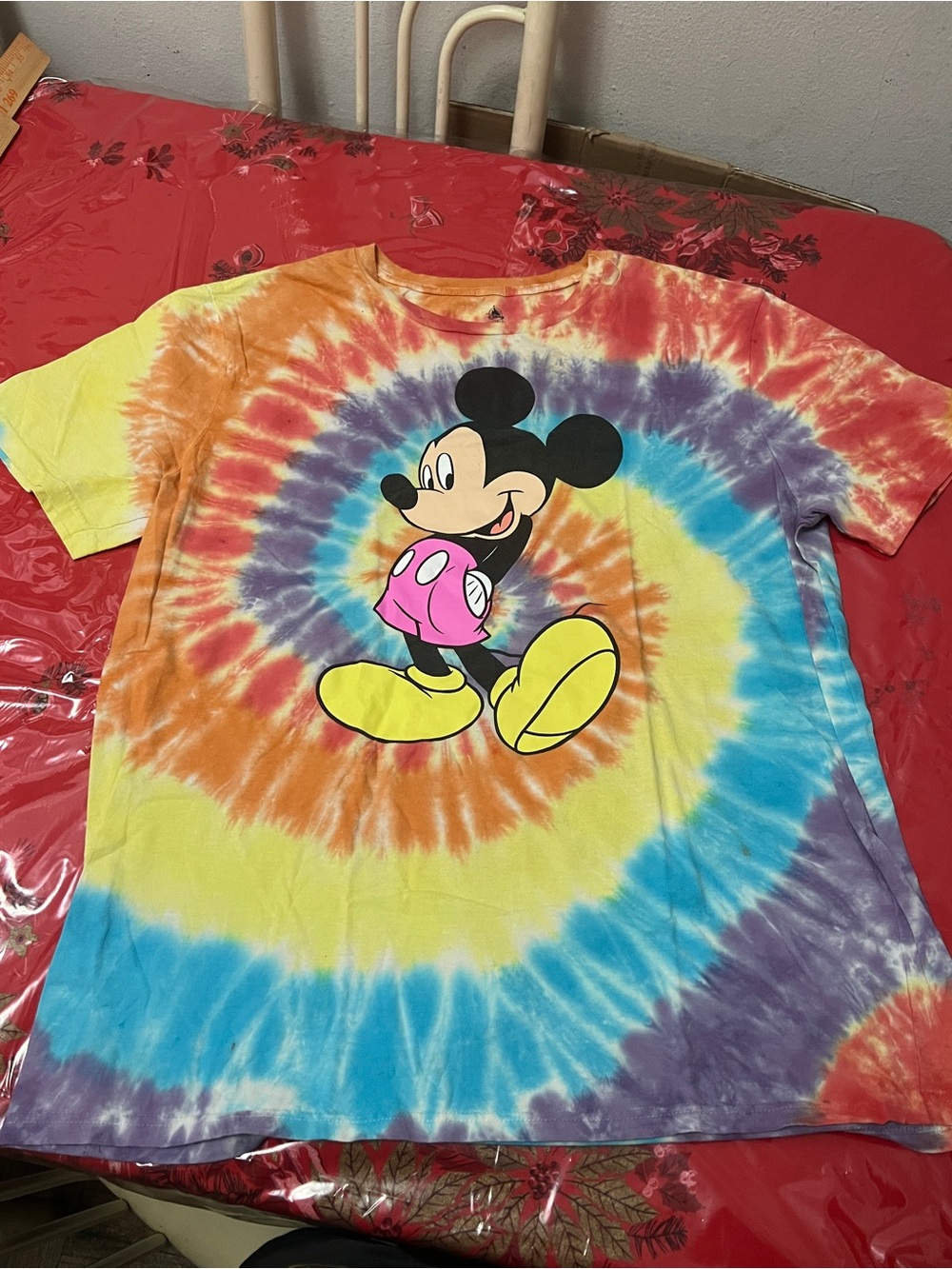 VTG 90’s Disney Mickey Mouse Shirt Sz Large Tie-Dye Walt Disney Shirt